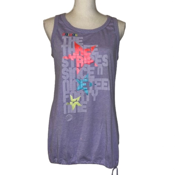 ADIDAS purple women's sleeveless work out top activewear - Picture 1 of 10